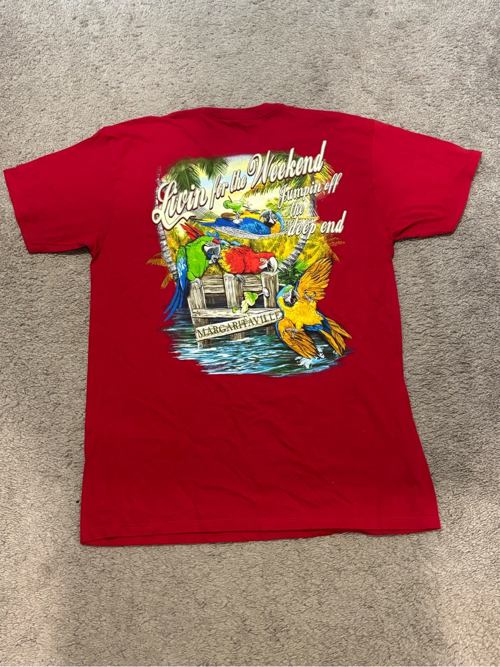 JIMMY BUFFETT MARGARITAVILLE LIVIN FOR THE WEEKEND T-SHIRT LARGE